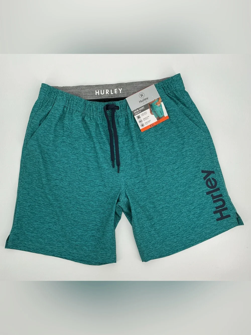 Hurley Men’s Teal Athletic Swim Drawstring Shorts